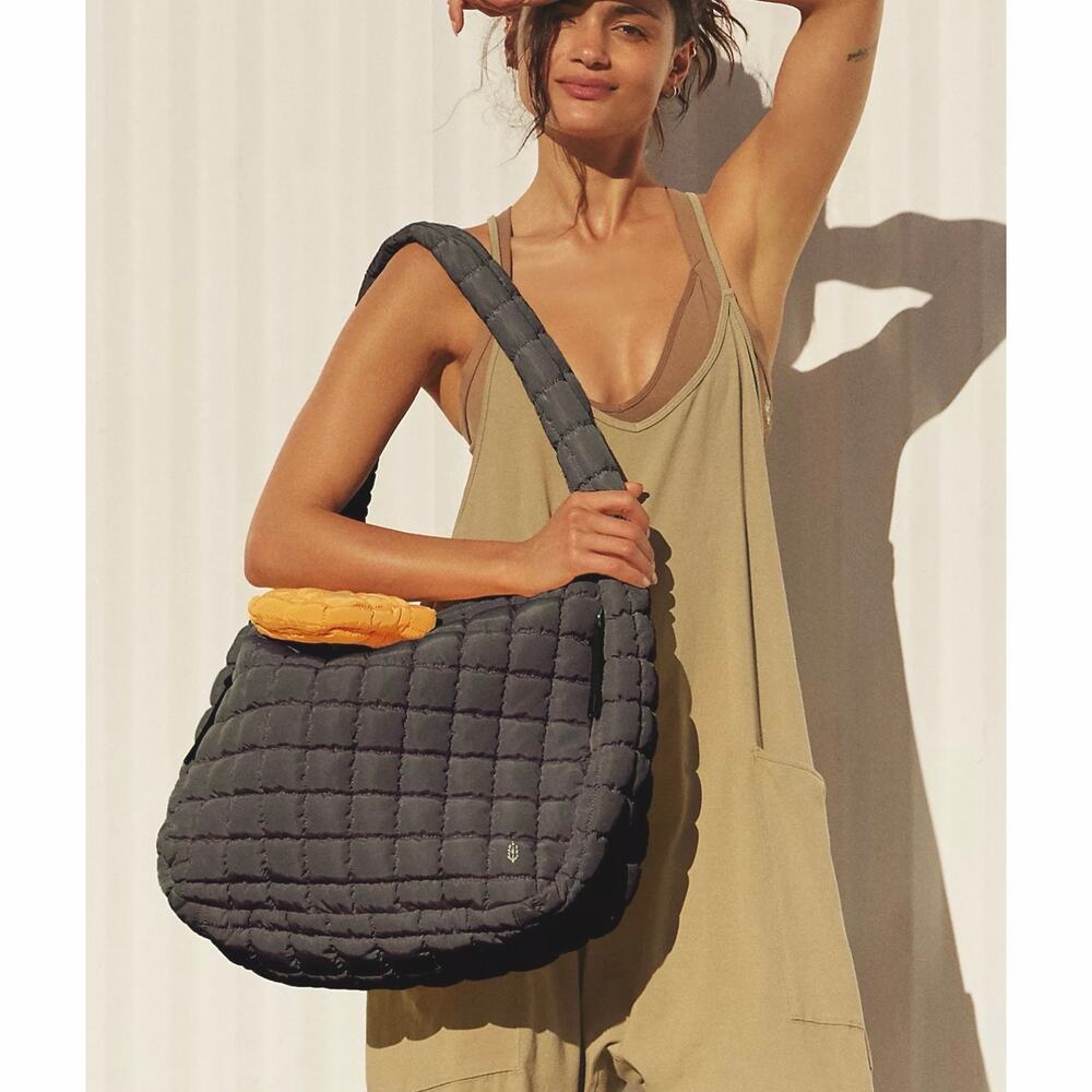 Free People Movement Quilted Carryall Bag Gray